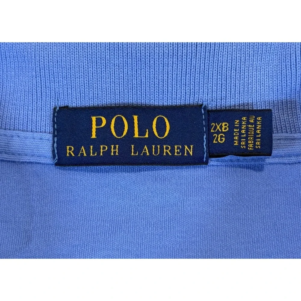 Polo Ralph Lauren Mens 2XB Big Blue Polo‎ Shirt 100% Cotton Pony Preppy